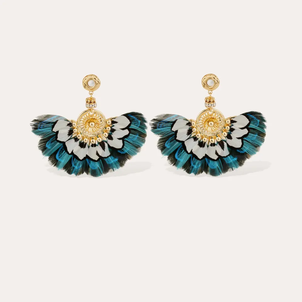 gas-bijoux-boucles-d-oreilles-gaia-dor-es-perles-et-plumes-v-ritables image 1