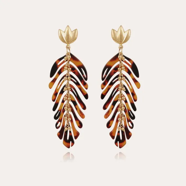 gas-bijoux-boucles-d-oreilles-cavallo-ac-tate-caille-dor-es-l-or-fin image 1