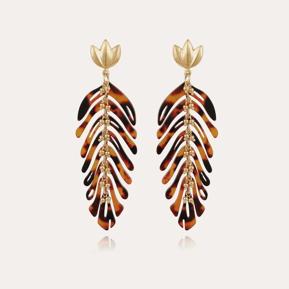 gas-bijoux-boucles-d-oreilles-cavallo-ac-tate-caille-dor-es-l-or-fin image 1