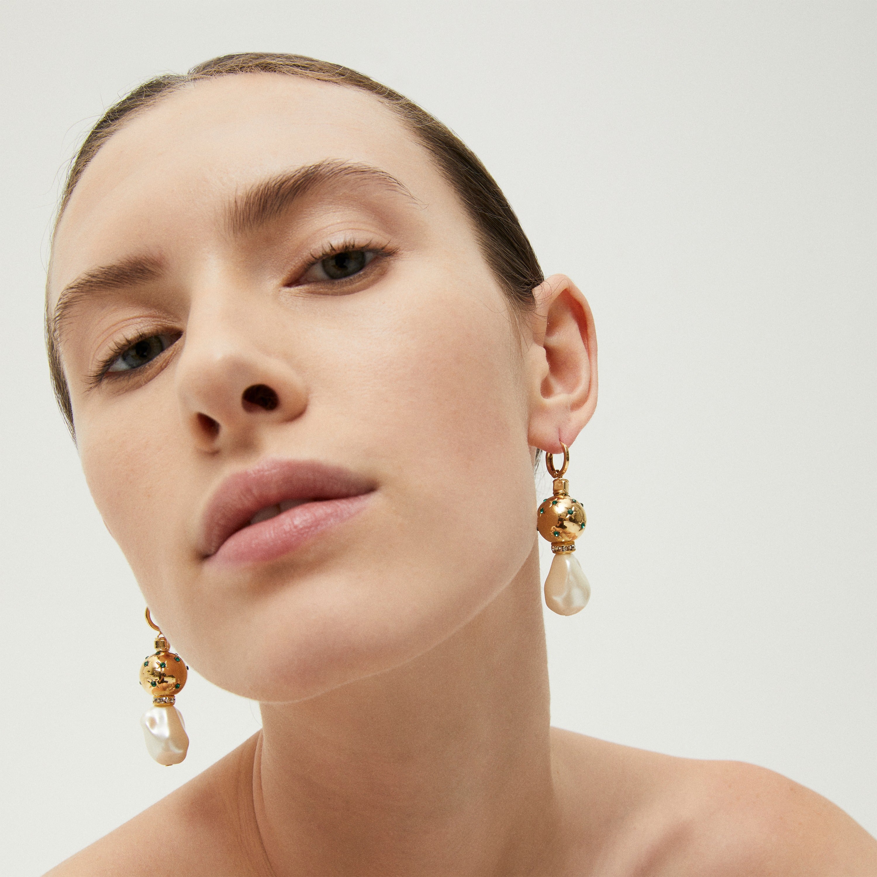 gas-bijoux-boucles-d-oreilles-pendantes-com-te-biwa-strass-dor-es-l-or-fin-avec- image 2