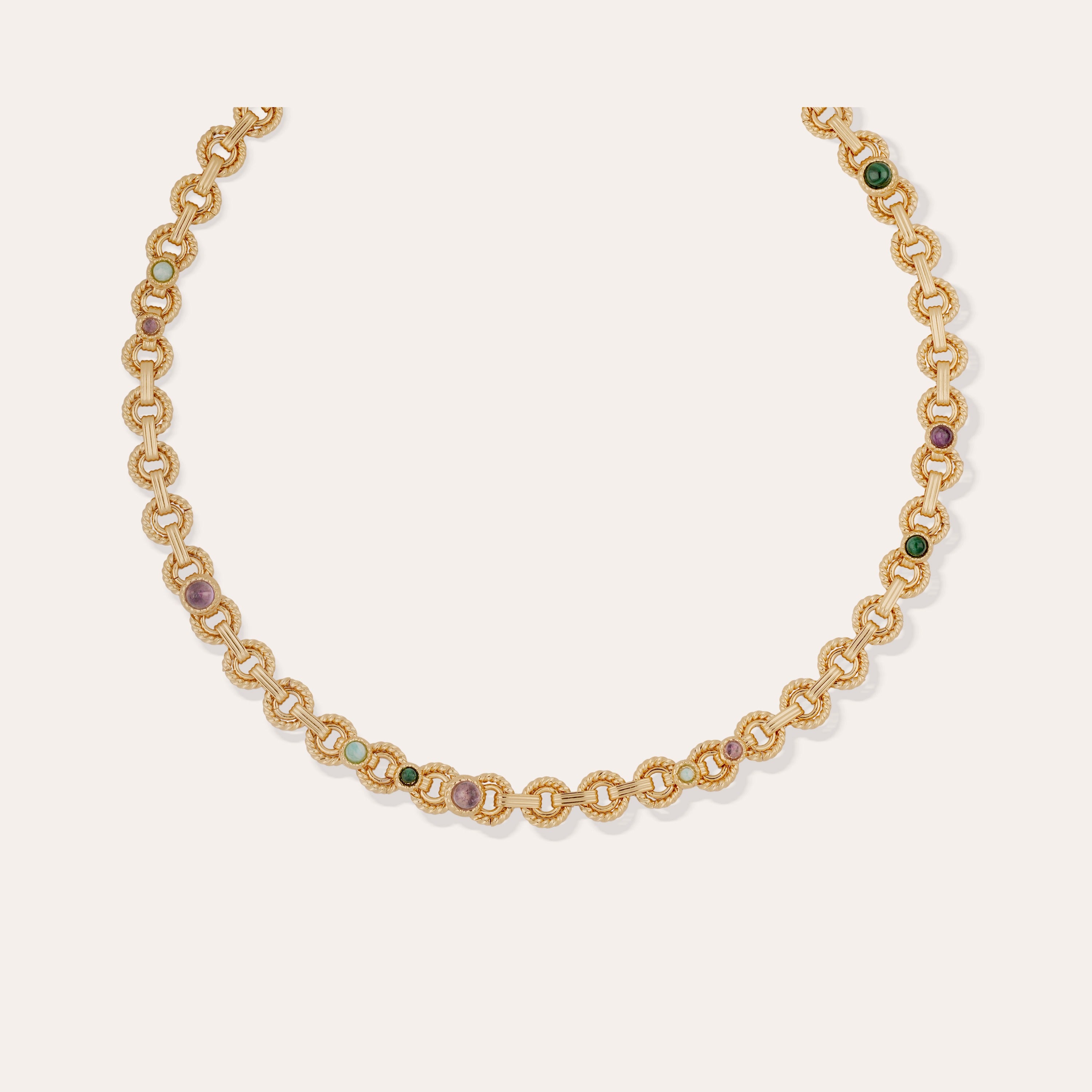 gas-bijoux-collier-mistral-dor-malachite-amazonite-am-thyste image 2
