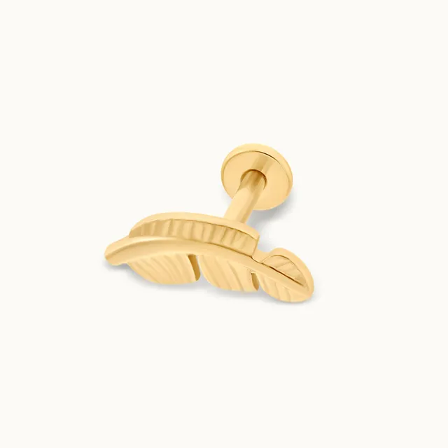 obsidian-piercing-plume-bijou-de-contour-courb-titane-pvd-gold-viss-pour-anti-h- image 1