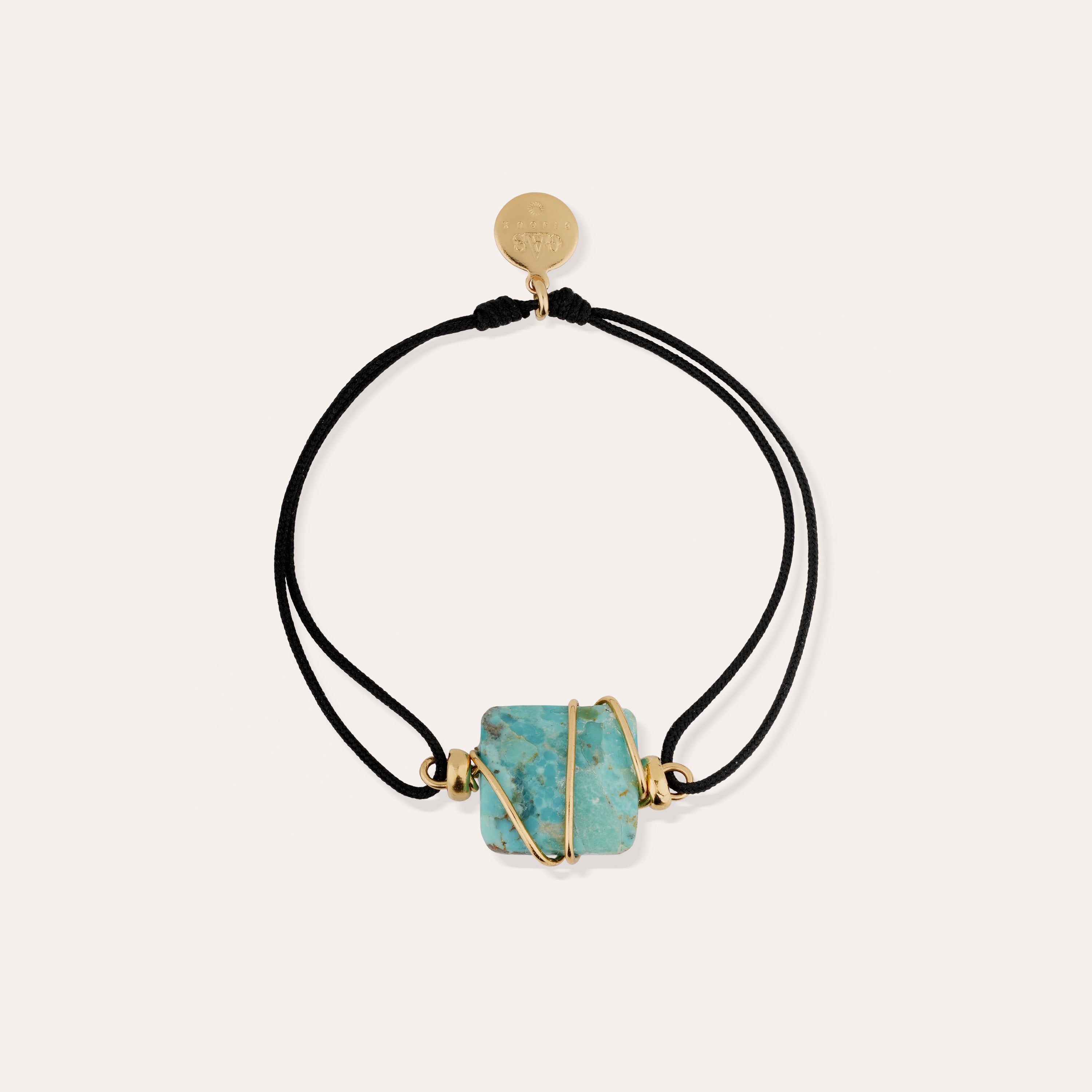 gas-bijoux-bracelet-square-mini-lien-dor-turquoise image 1