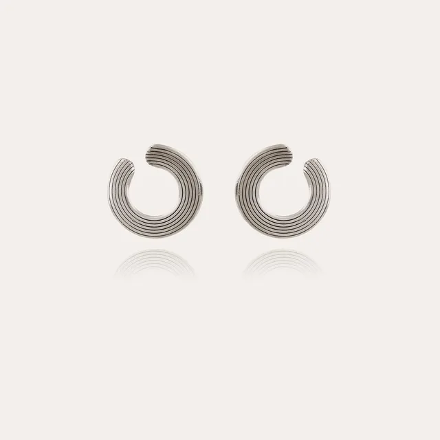 gas-bijoux-boucles-d-oreilles-poni-argent-es-stri-es image 1