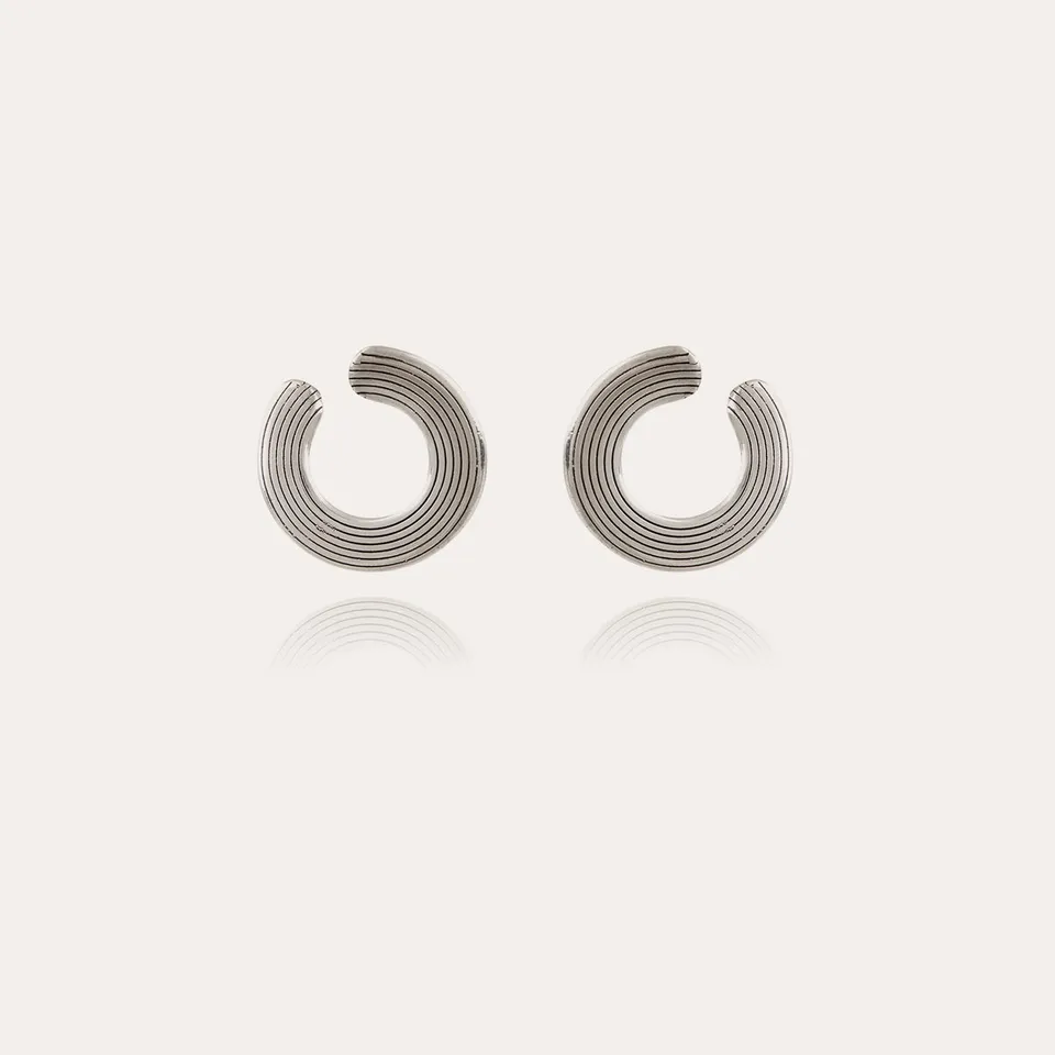 gas-bijoux-boucles-d-oreilles-poni-argent-es-stri-es image 1