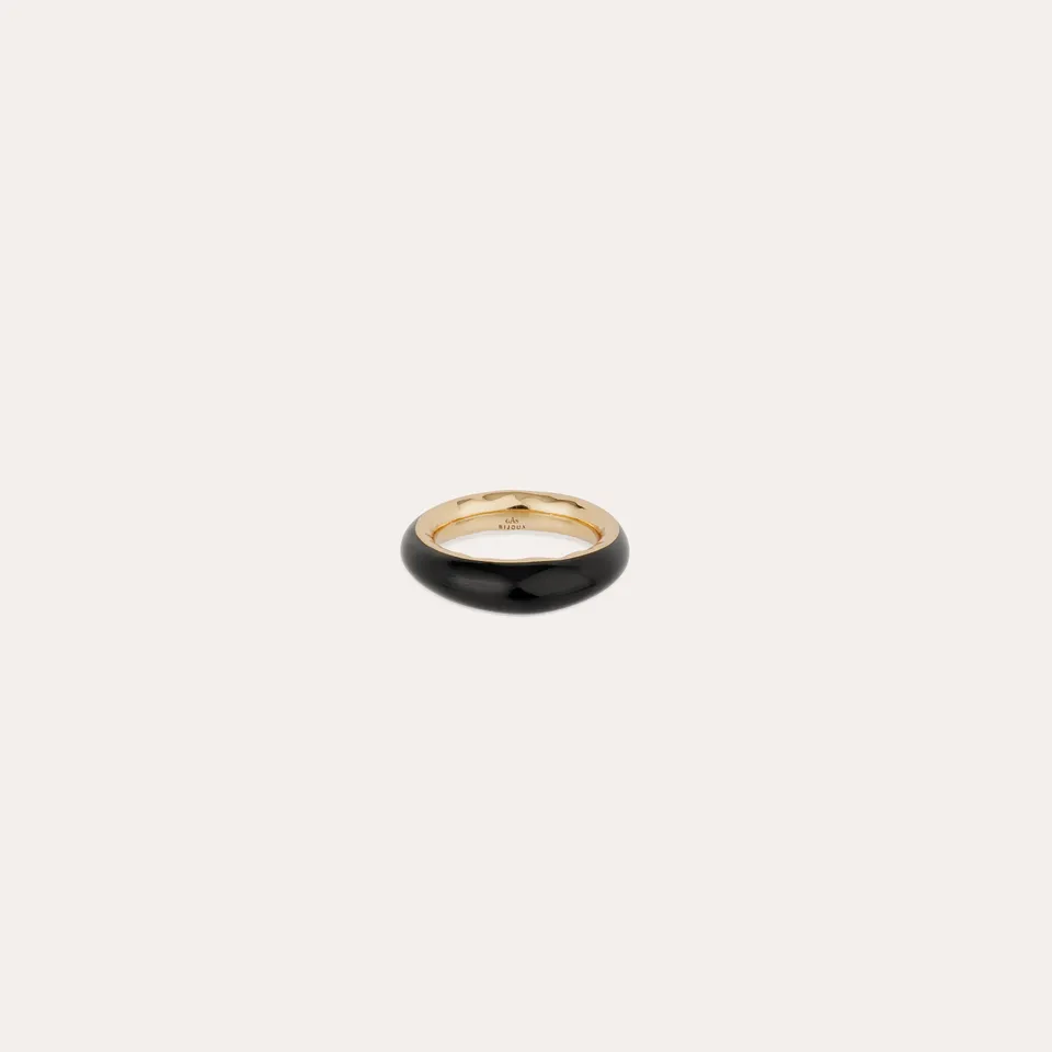 gas-bijoux-bague-selva-ac-tate-noir-dor-e-l-or-fin image 1