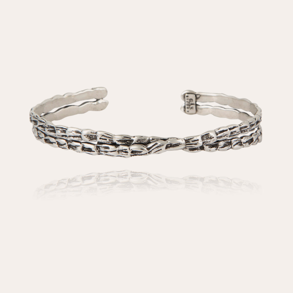 gas-bijoux-liane-bracelet-jonc-crois-grand-mod-le-argent-grav-taille-ajustable image 4