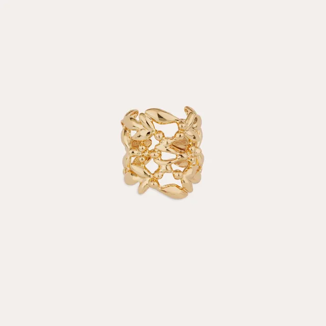 gas-bijoux-bague-olea-manchette-dor-e-l-or-fin-inspir-e-de-la-feuille-d-olivier image 1