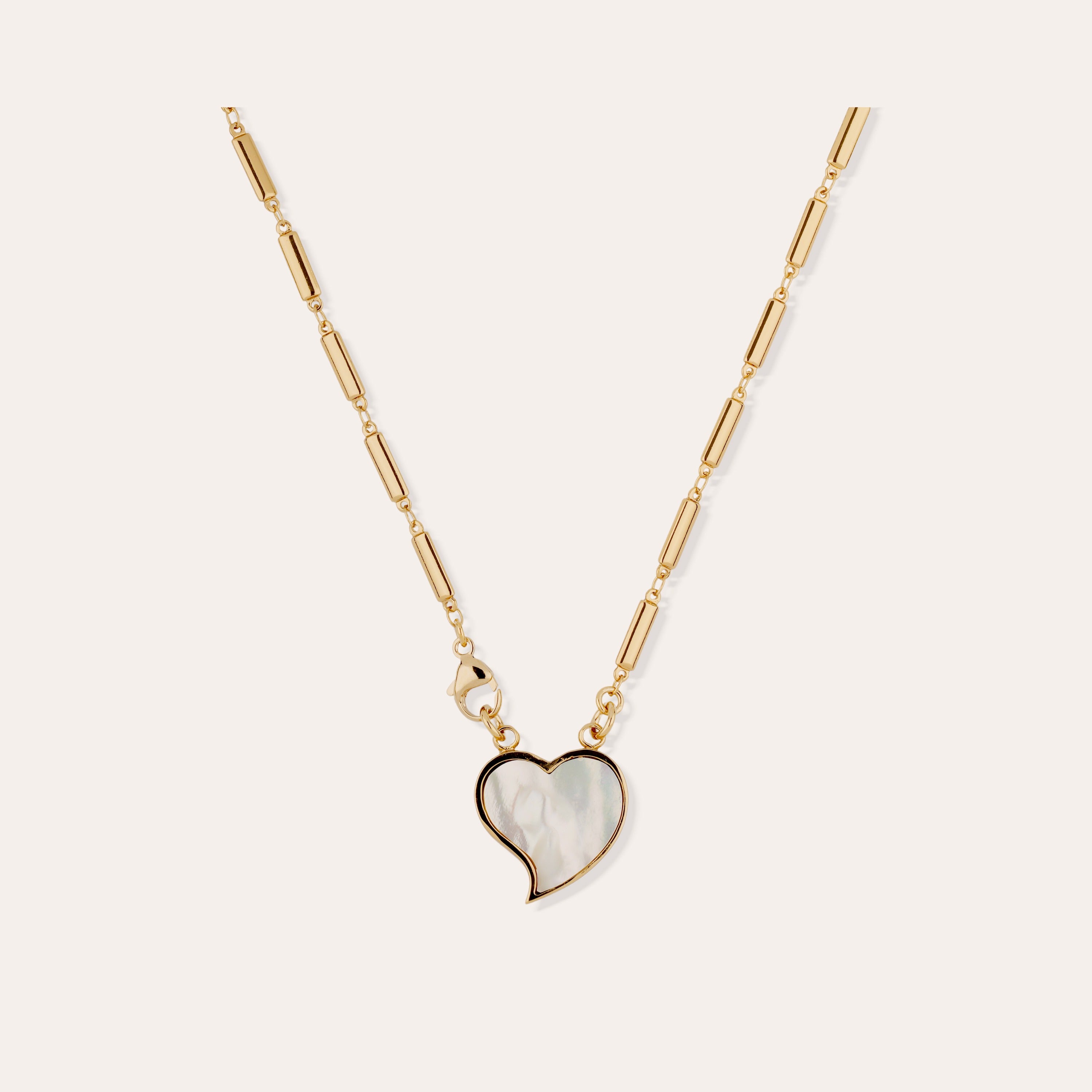 gas-bijoux-collier-mirage-coeur-petit-mod-le-dor-pendentif-c-ur-en-nacre-blanche image 1