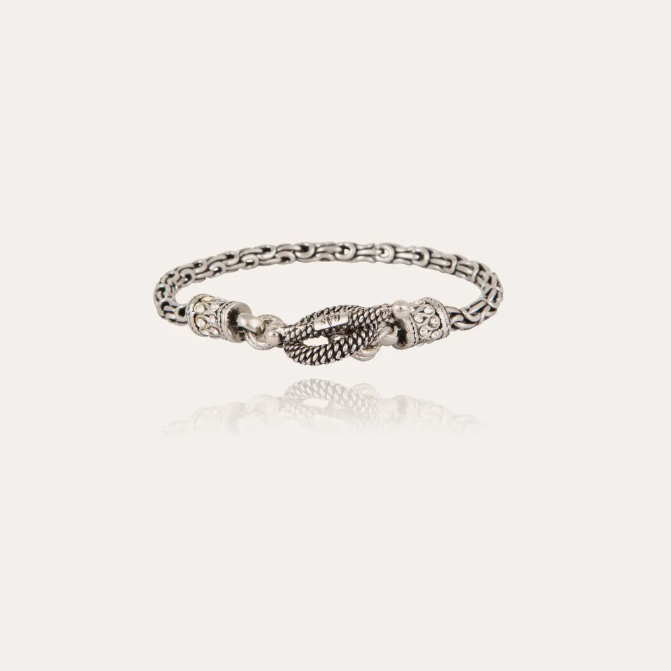 gas-bijoux-bracelet-maglia-argent-cha-ne-fine-fermoir-strass image 1