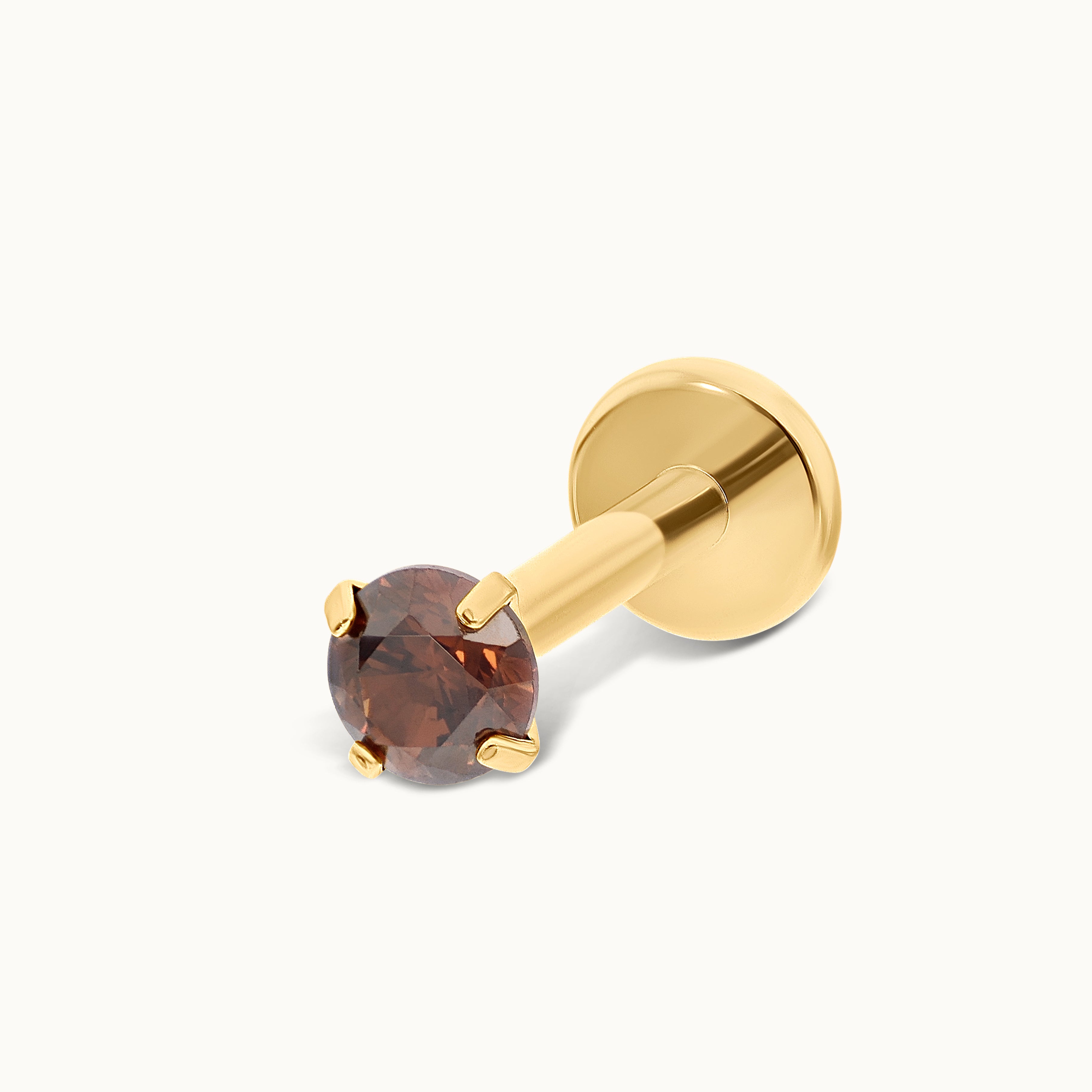 obsidian-piercing-t-te-griff-e-mocha-embout-flat-zircon-3-mm-serti-griffes-titan image 2