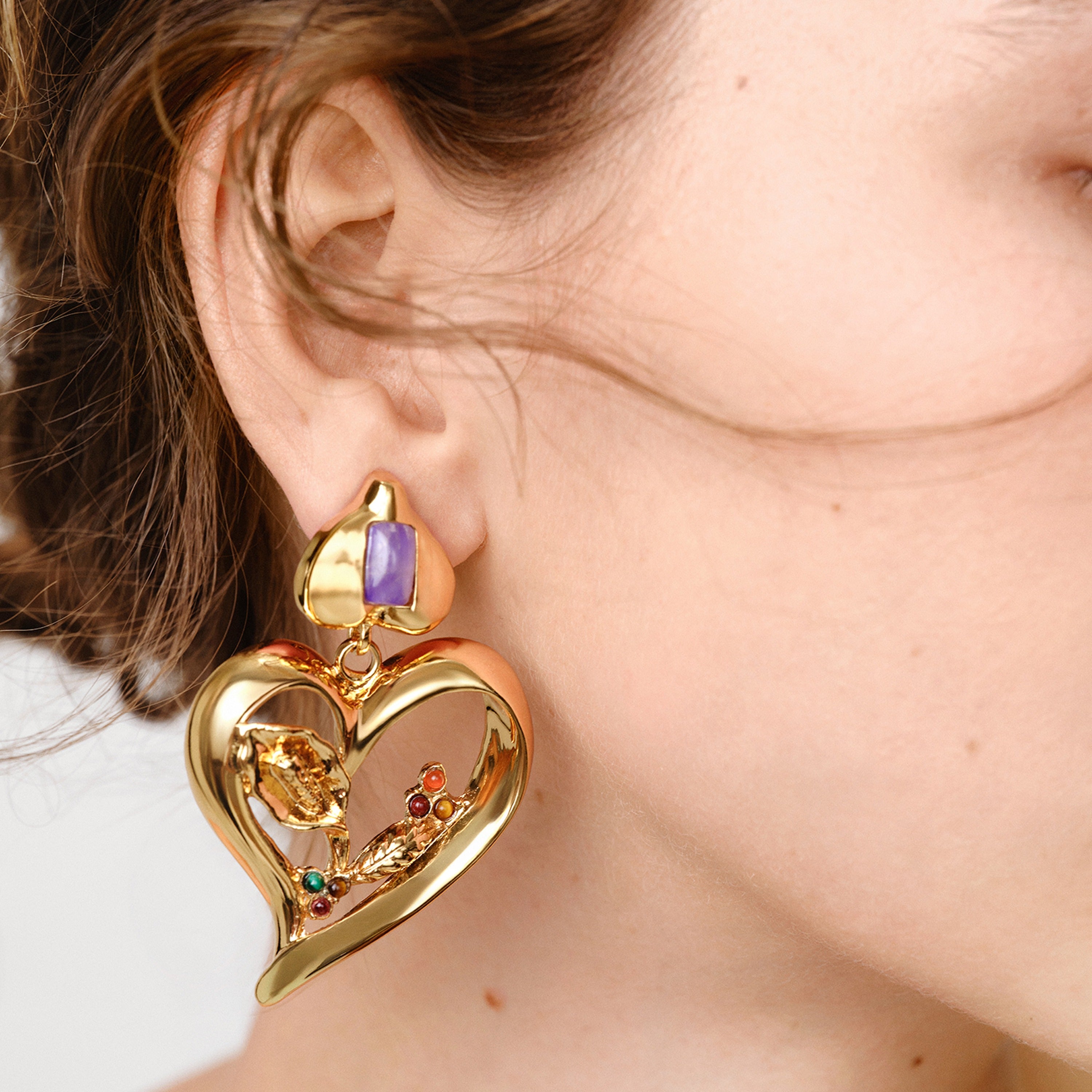 gas-bijoux-boucles-d-oreilles-odalys-am-thyste-boucles-pendantes-dor-es-c-ur-gra image 2